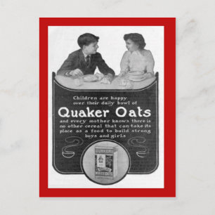 Réplique carte postale Vintage, Quaker Oats