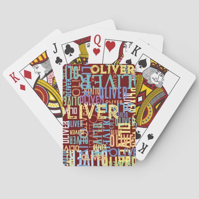 Replizierte Namen | Mustertypografie Spielkarten (Rückseite)