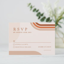 Reply Card Hochzeit Arch Boho Abstrakt