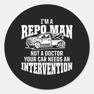 Repo Erholung Agent Wiederinbesitznahme Runder Aufkleber