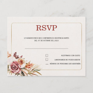 Répondre à un mariage espagnol sur carte postale