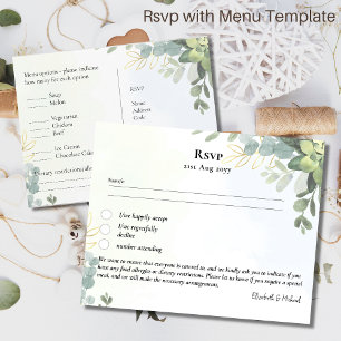 Répondre avec modèle de menu Feuilles d'eucalyptus
