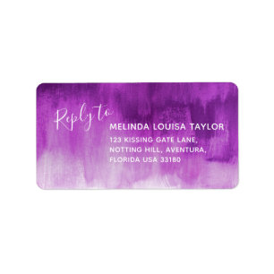 Répondre mauve abstrait art mariage étiquettes de 