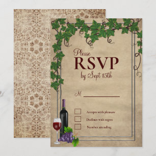 Réponse à une invitation de mariage à la vigne rus