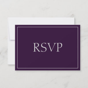 Réponse attrayante à la prune et à l'argent RSVP