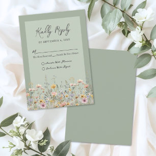 Réponse au mariage floral de fleurs sauvages vert 