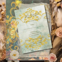 Réponse au Mariage Floral Vintage Baroque Humeur