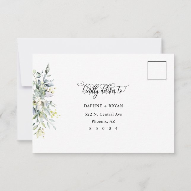 Réponse aux feuilles vertes élégantes avec destina (Dos)