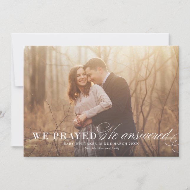 Réponse Carte photo de la Faire-part de grossesse (Devant)