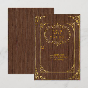 Réponse de Couple Gay Mariage Bois Brun et Or