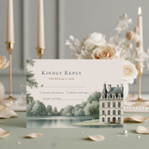 Réponse de mariage à monogramme de château françai