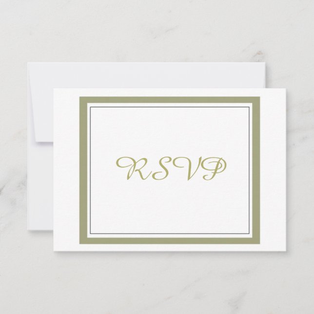 Réponse de mariage avec bordure dorée (Devant)