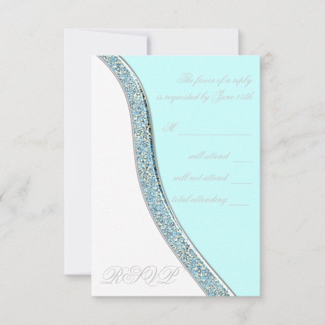 Réponse de mariage bleu sarcelle (Devant)