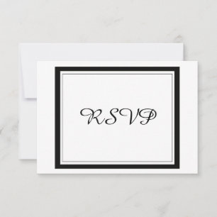 Réponse de mariage élégante avec bordure noire