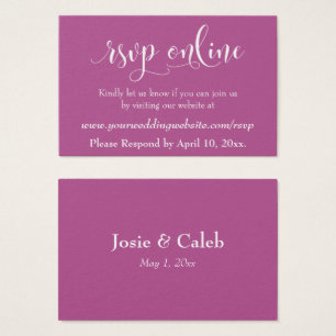 Réponse de mariage en ligne encart blanc script su