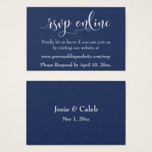 Réponse de mariage en ligne Insert blanc Script &
