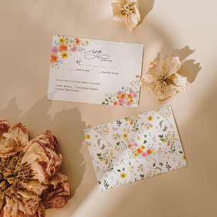 Réponse de mariage Florales Romantiques d'Automne 