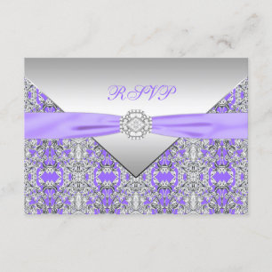 Réponse de mariage Lavande Violet Dentelle Diamant