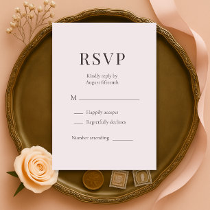 Réponse de mariage minimaliste rose poussiéreux