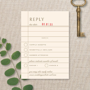 Réponse de mariage neutre de bibliothèque vintage