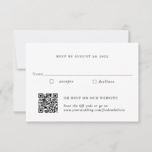 Réponse de mariage traditionnelle et par code QR 