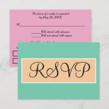 Réponse de mariage vert mousse de mer rose