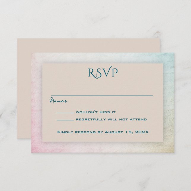 Réponse de présence simple en beige sable (Devant / Derrière)