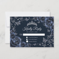 Réponse de Quinceanera Argent Navy