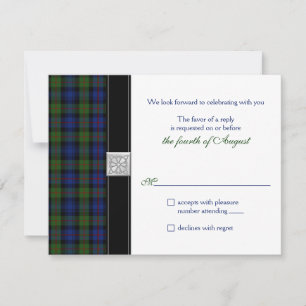 Réponse de RSVP de mariage au tartan de Murray d'A