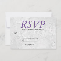 Réponse de RSVP de mariage avec mur gris uni Moder