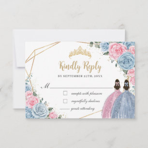Réponse de Sweet Pastel Blue Pink Quinceañera Twin