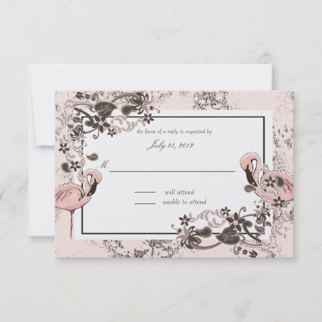 Réponse du Bat mitzvah de Flamant rose rose (Devant)