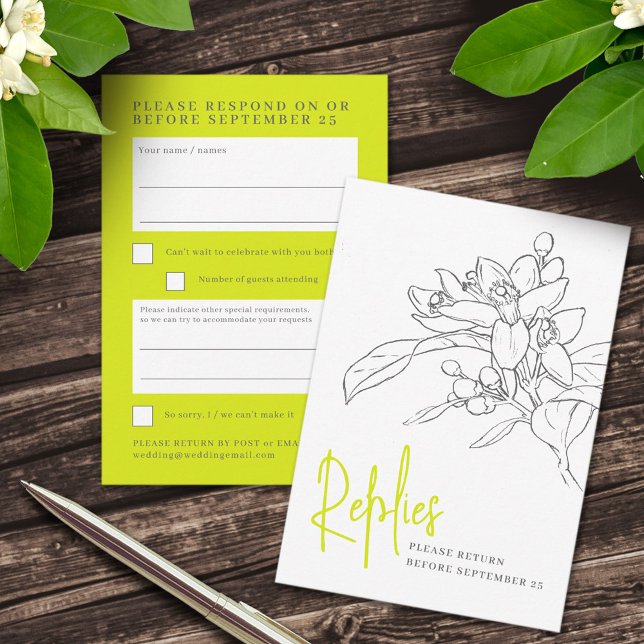 Réponse du mariage à la floraison d'agrumes verts  (Créateur téléchargé)