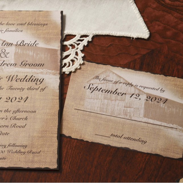 Réponse du Mariage de la grange rustique (Créateur téléchargé)