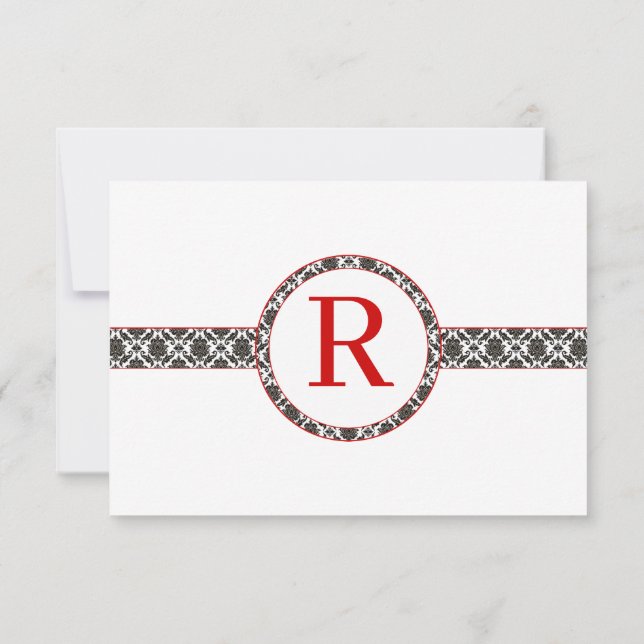 Réponse du Mariage de l'ampoule rouge noire Damask (Dos)