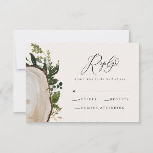 Réponse du mariage floral rustique aquarelle