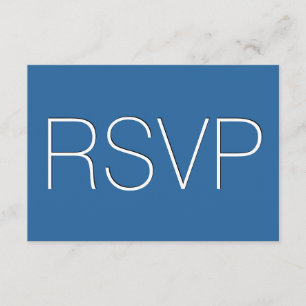 Réponse du Mariage RSVP bleu et blanc R02Z