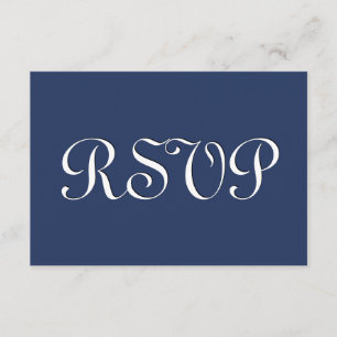 Réponse du Mariage RSVP de minuit et blanc S244