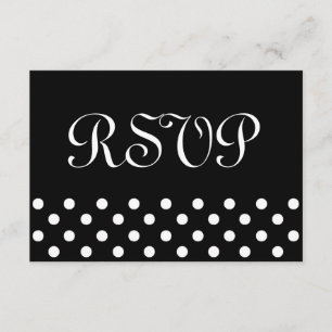 Réponse du Mariage RSVP Pois noir et blanc