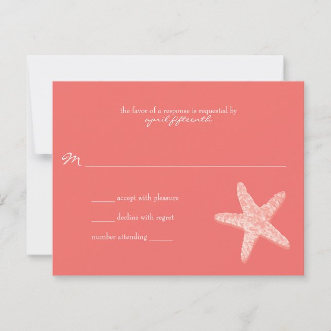 Réponse du Mariage Starfish (Devant)