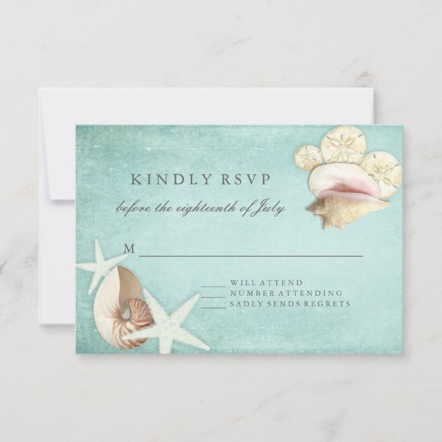 Réponse du RSVP Summer Beach Coquillages informels (Devant)