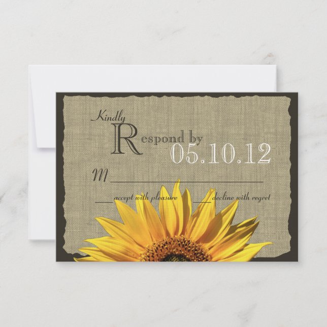 Réponse du tournesol et du burlap (Devant)