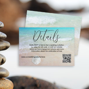 Réponse en ligne de RSVP de mariage QR Ocean Beach