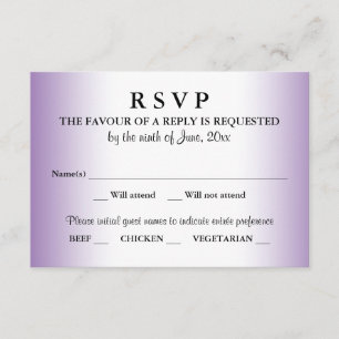 Réponse l'épousant pourpre de RSVP