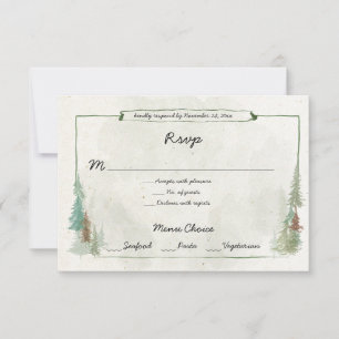 Réponse Menu Choix de la Forêt de Pins à l'Aquarel