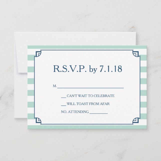 Réponse pour invitation de mariage côtier (Devant)