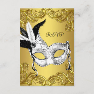 Réponse pour une soirée masquée noire et or