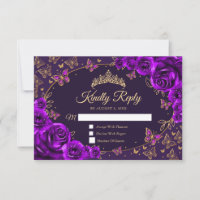 Réponse Quinceanera Or Violet