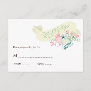 Réponse RSVP de mariage floral moderne