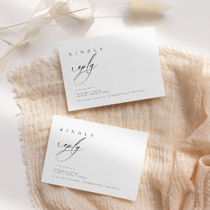 Réponse RSVP de typographie ultra-minimale Boîti